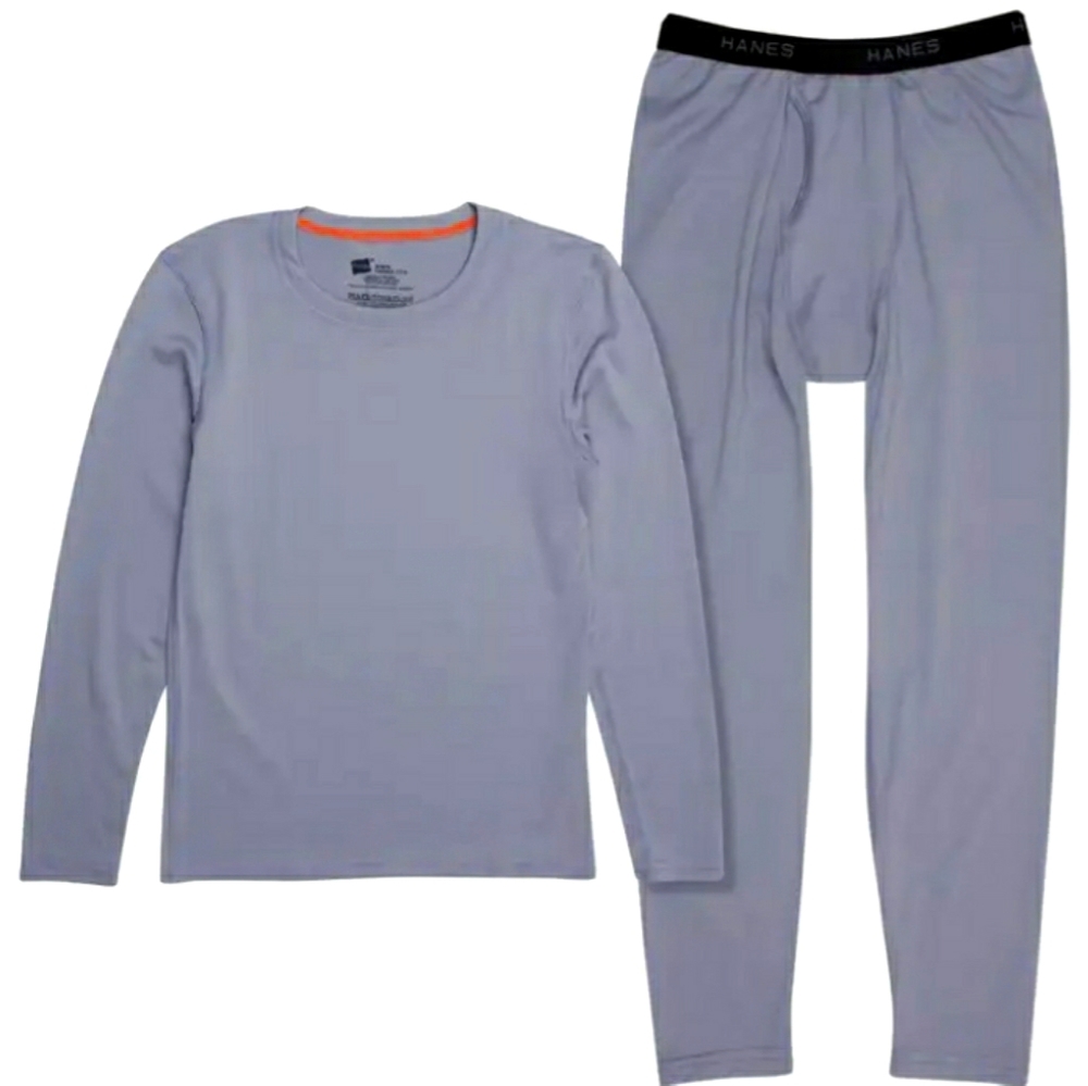 NWT Boys HANES Baseliner Crew & Pant Set 14-16 L